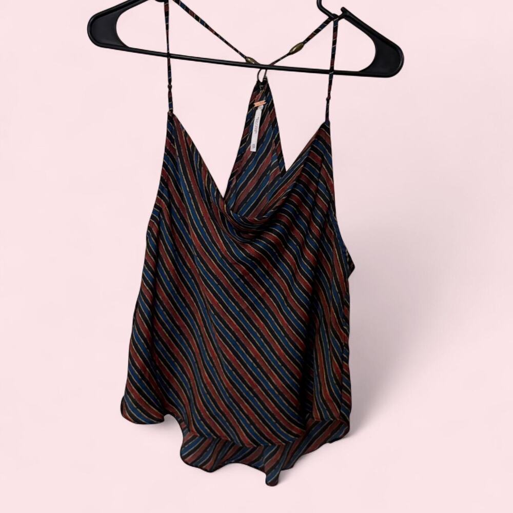 Free People Cowl Neck  Cami Top Size XS Boho Y2K